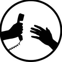 image of a hand reaching for a phone